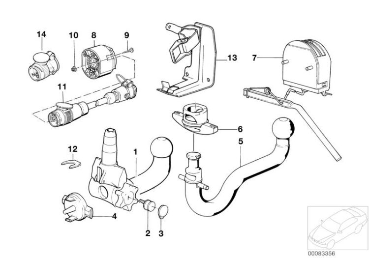 Single parts of trailer hitch ->47367710073