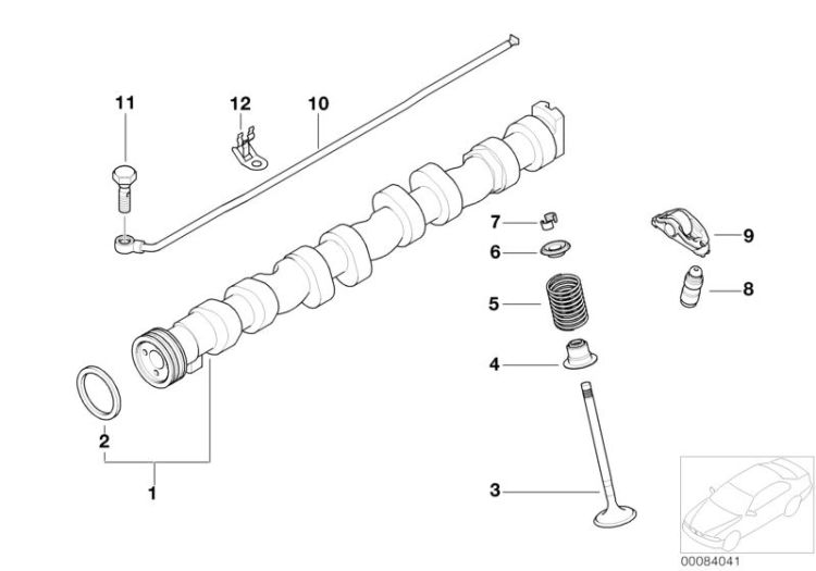 Valve timing gear, camshaft, outlet ->47601113176