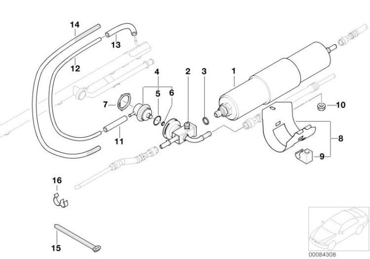 Fuel filter, pressue regulator ->47195660068