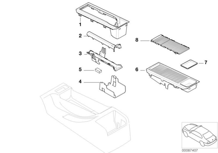 Storing partit.,mounting parts/teleph. ->47600514476