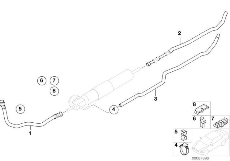 Fuel pipe ->48076160498