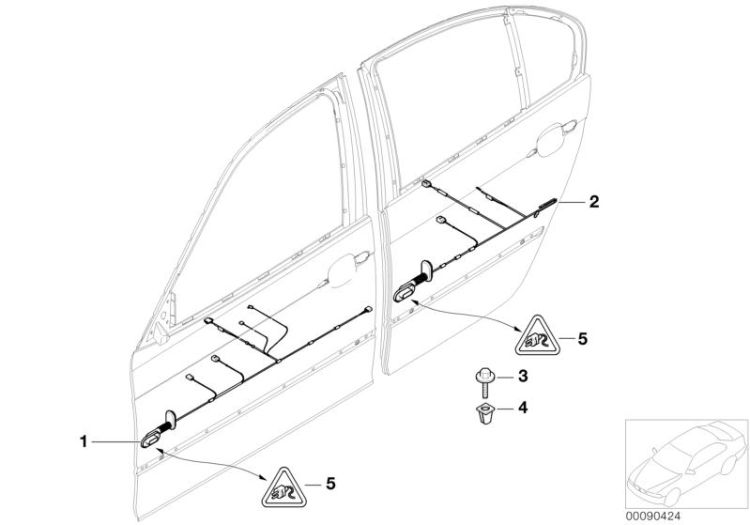 61126923511 Cable harness door front Vehicle electrical system Supplementary cable sets BMW X5 E70 61126913727 E53 >90424<, Fascio di cavi porta anteriore