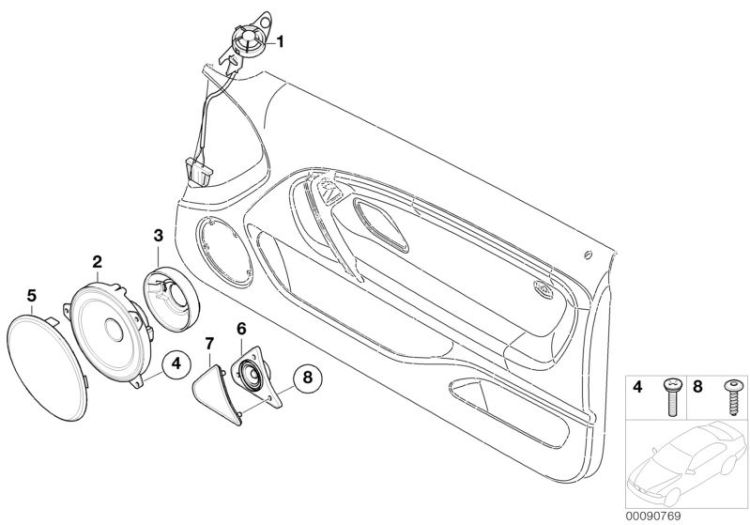 Einzelteile HiFi System Tür vorne ->47648651050