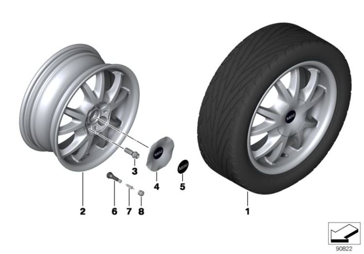 MINI LM Rad Double Spoke 88 ->48015360601