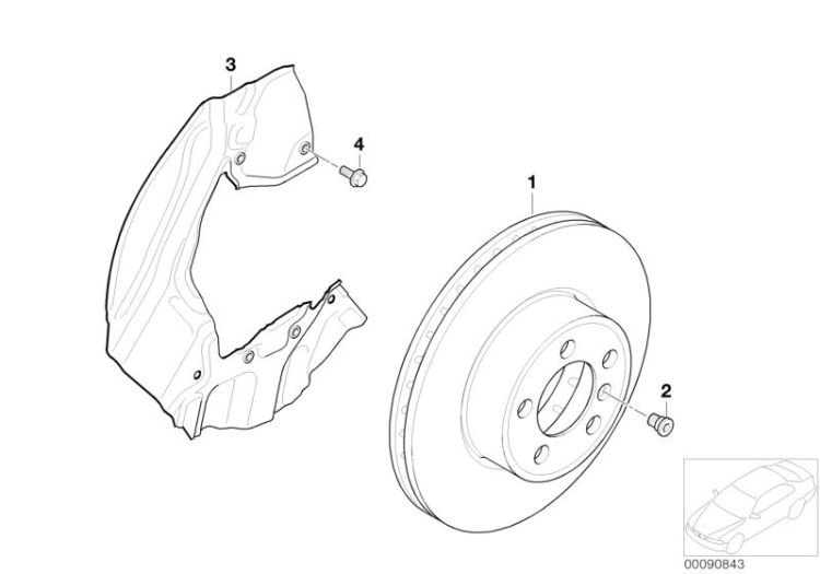 Front brake / brake disc ->1484305