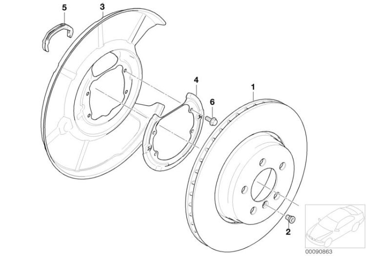 Rear wheel brake / brake disc ->47760341327