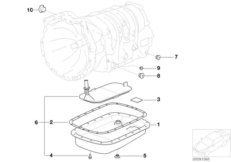 Vis-bouchon hexagonal extérieur, numéro 10 dans l'illustration