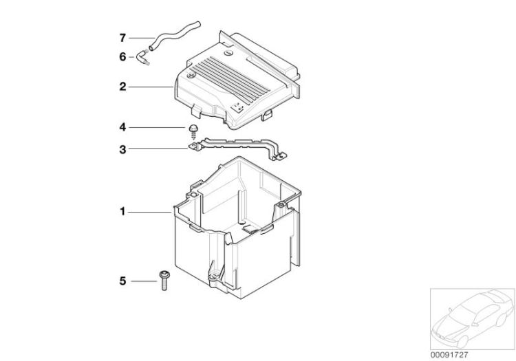 Battery holder and mounting parts ->48015611509