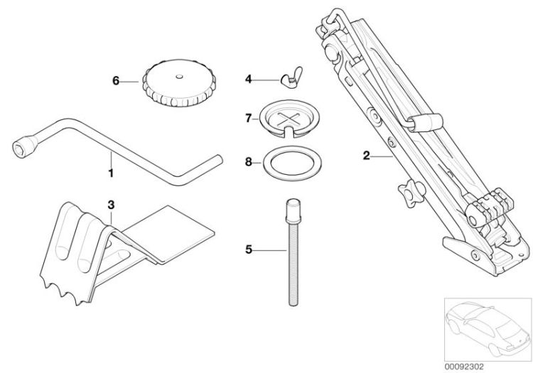 Tool kit/Lifting jack ->59505710982