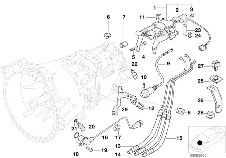 Gearbox parts SMG ->47166130013