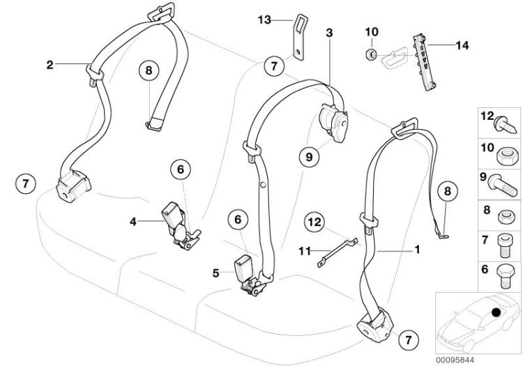 Safety belt rear ->47738720370