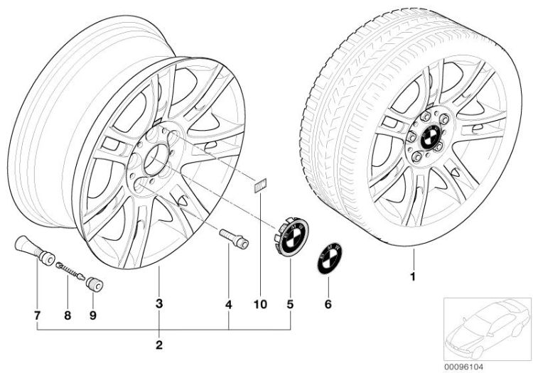 BMW LM Rad M Doppelspeiche 97 ->47600360622