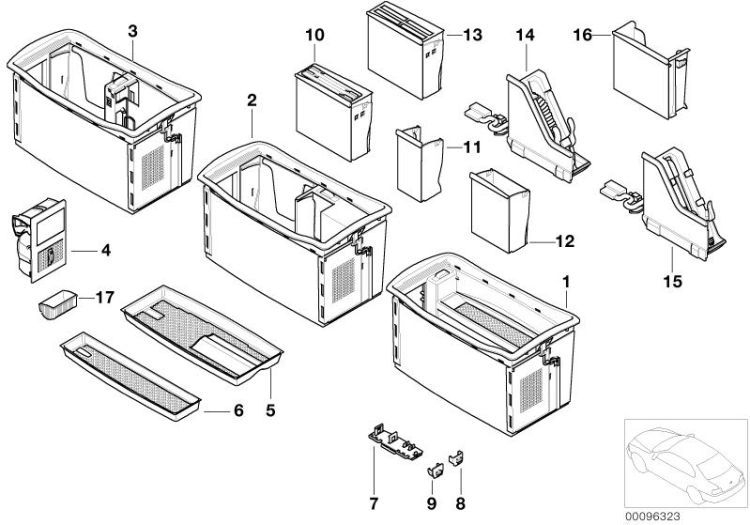 Storage compartment, centre console ->47771514410