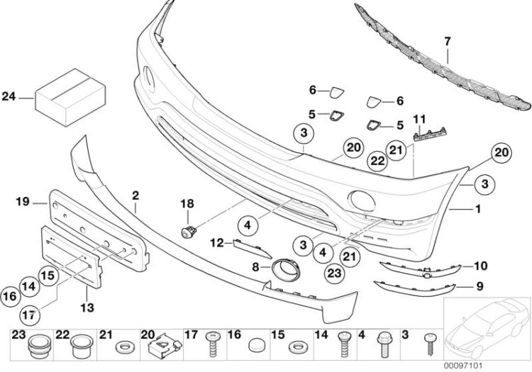 Trim panel, front I ->47738180461