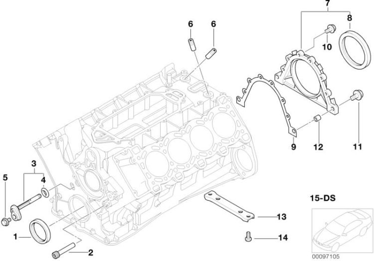 Engine block mounting parts ->47515112702