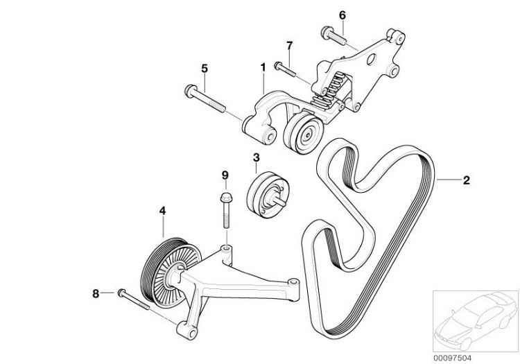 Belt Drive Water Pump/Alternator ->48016113394