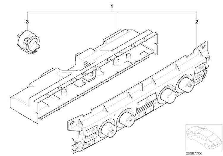 Control unit, automatic air cond., High ->47776641499