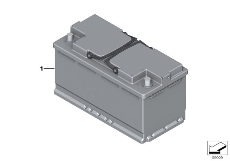 Original BMW battery, filled ->909120