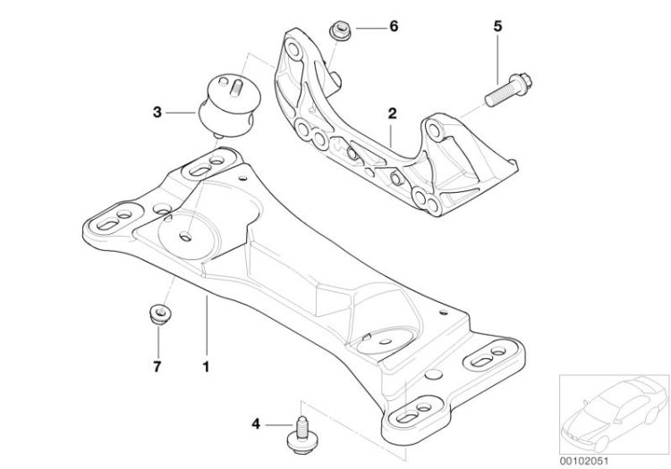 Gearbox mounting ->47604220082