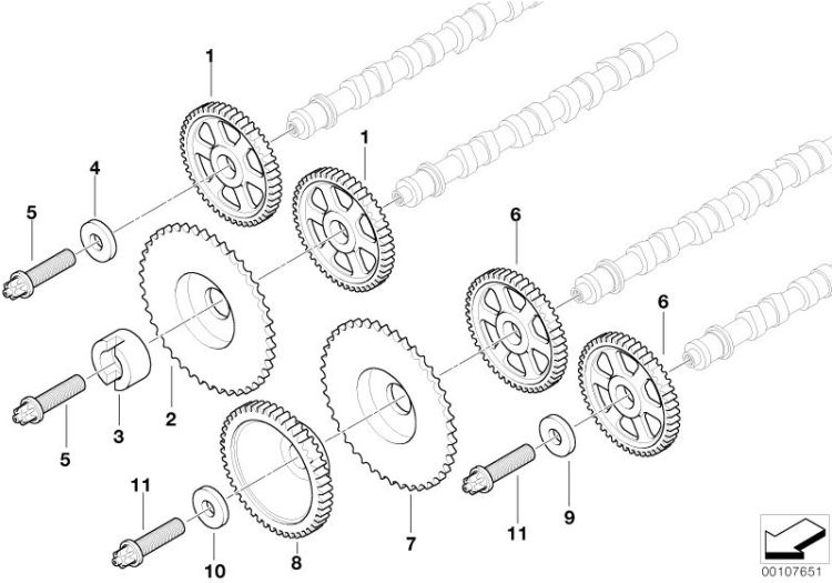 timing gear timing chain top ->47774112719