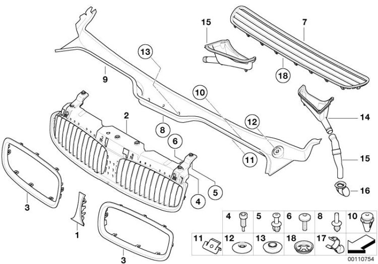 exterior trim / grille ->47771514502