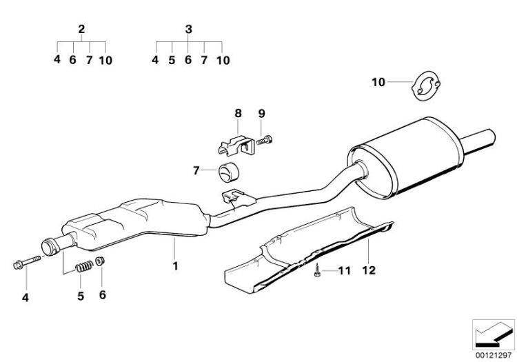 Rear silencer ->47176410453