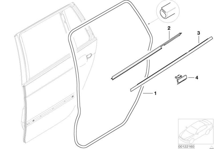 Türdichtung hinten ->47657411280