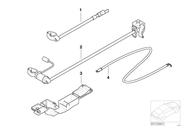 Batteriekabel(Batterie vorne) ->47608611107