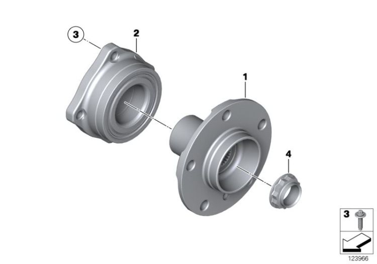 Side shaft/wheel bearings ->48502331169