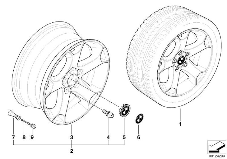 BMW LA wheel Y-spoke 131 ->47738360700