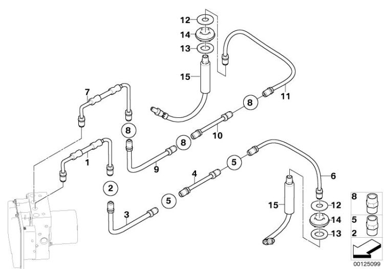 Pipeline with pressure hose 