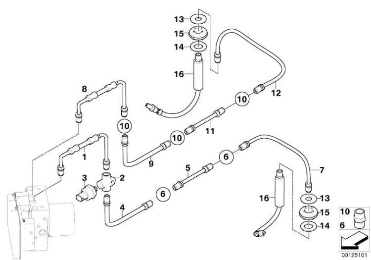 Brake pipe rear (S541A) ->47750341332