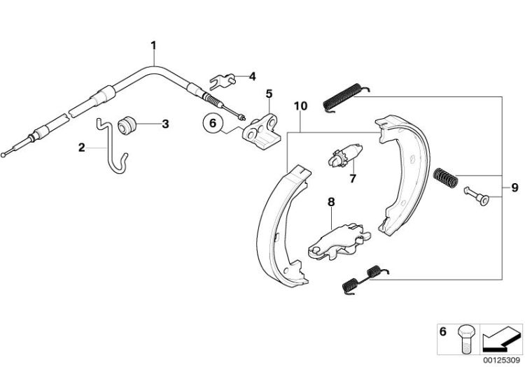 Parking brake/brake shoes ->47750341341