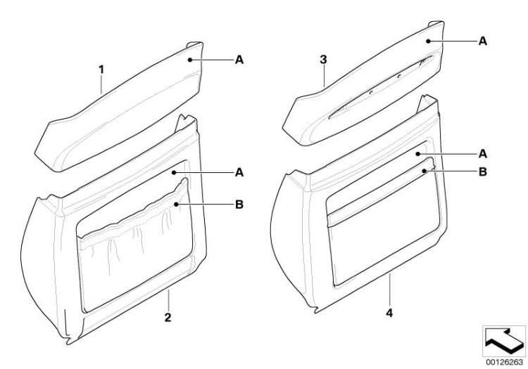 Individ. rear panel,leather comfort seat ->47750910582