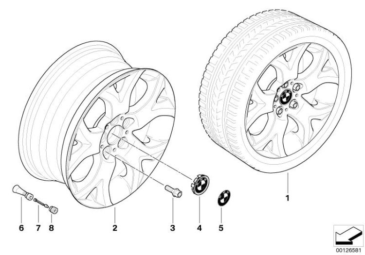 BMW LA wheel Y-spoke 114 ->47789360709