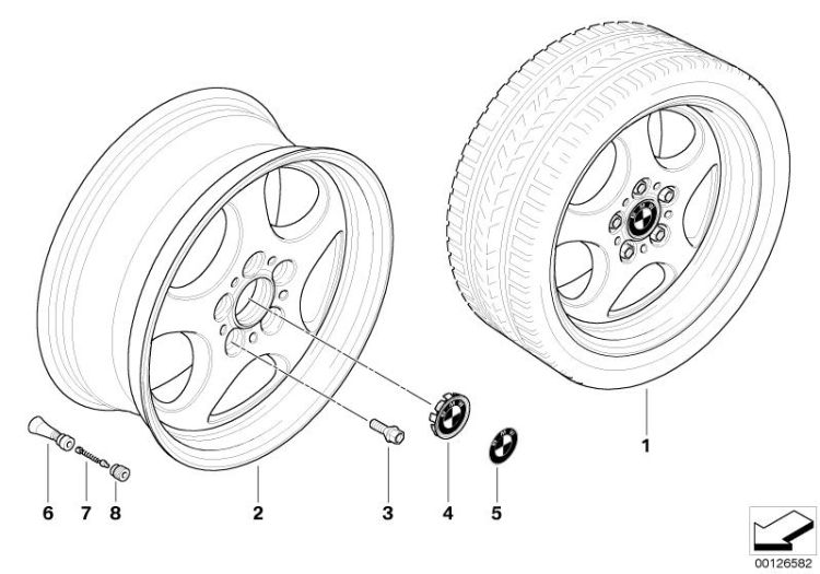 BMW LA wheel, ellipsoid styling 109 ->47789360710