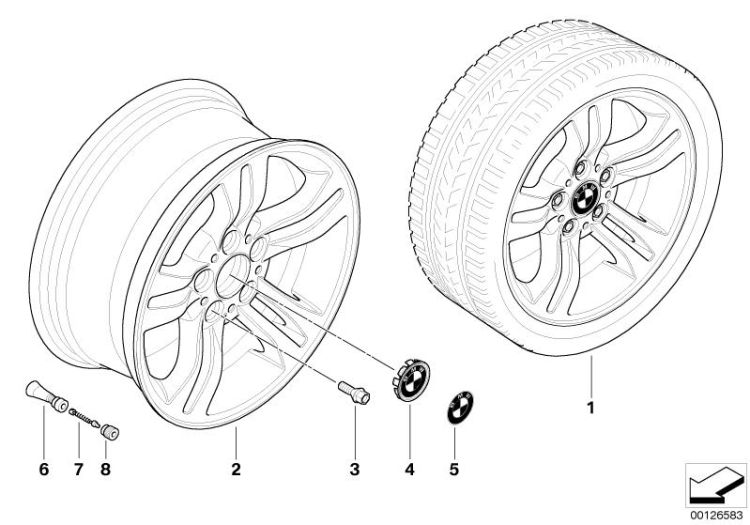 BMW LA wheel/double spoke 112 ->47789360711