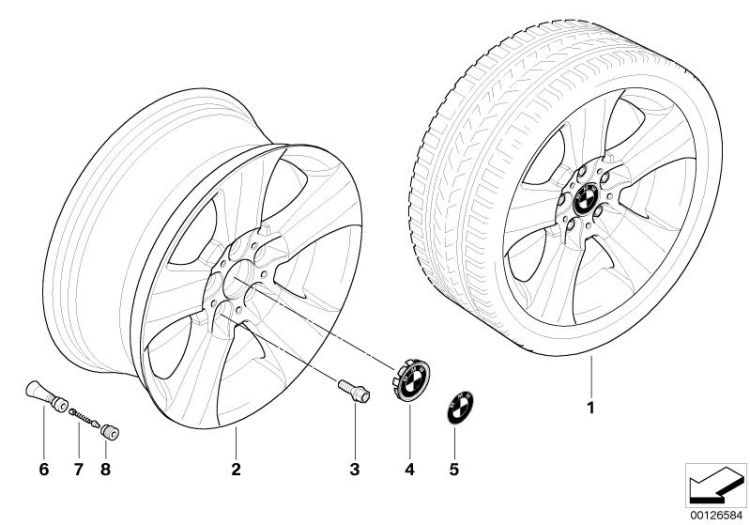 BMW LA wheel, star spoke 113 ->47789360712