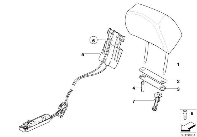 Seat, front, head restraint ->47771522937