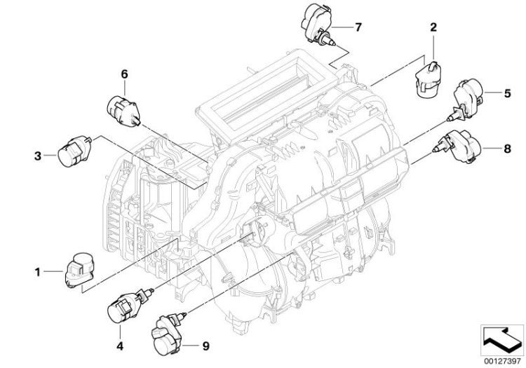 Actuator for autom. air condition High ->