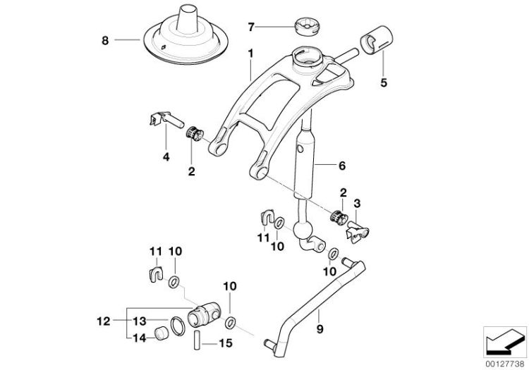 Gear shift parts,manual transm./4-wheel ->50484250366