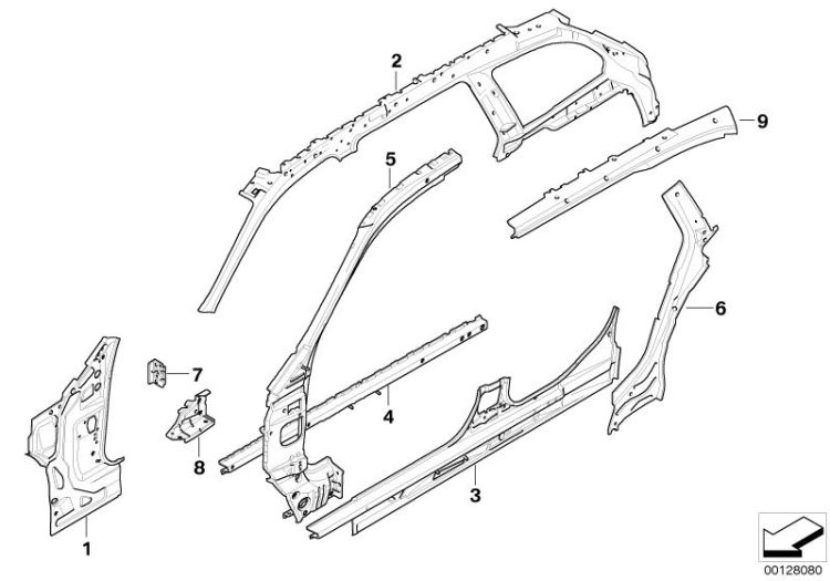 Single components for body-side frame ->47760411569