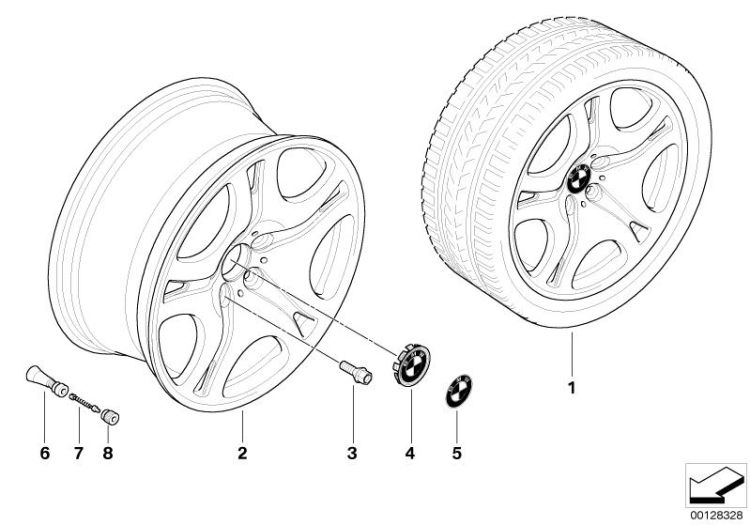 BMW LM Rad Sternspeiche 92 ->47765360726