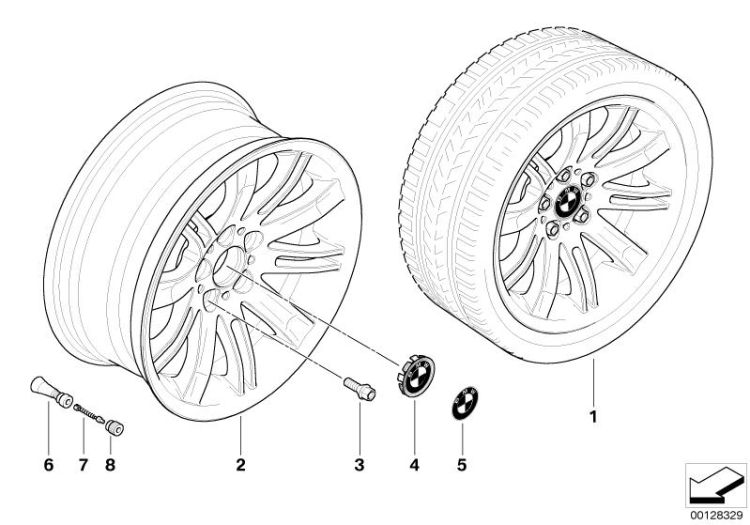 BMW LA wheel/double spoke 120 ->47765360729