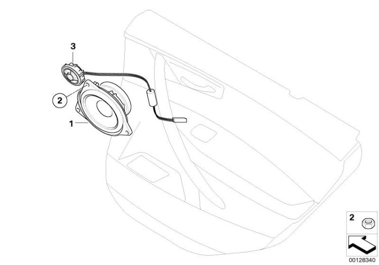 Single parts f rear door hifi system ->47789651370