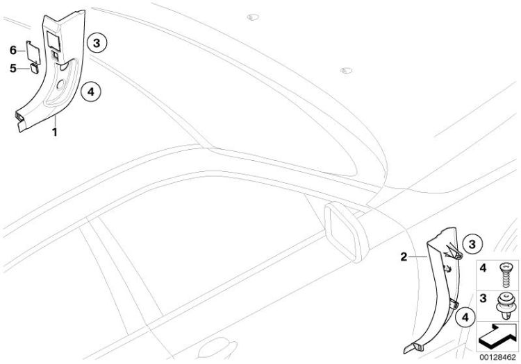 Trim panel leg room ->47750515145