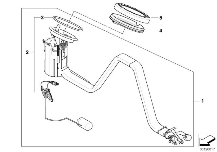 Fuel pump/Fuel level sensor right ->47751160553