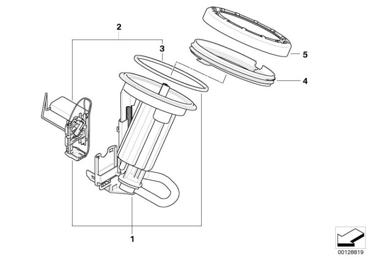 Kraftstofffilter/Füllstandsgeber links ->47750160554