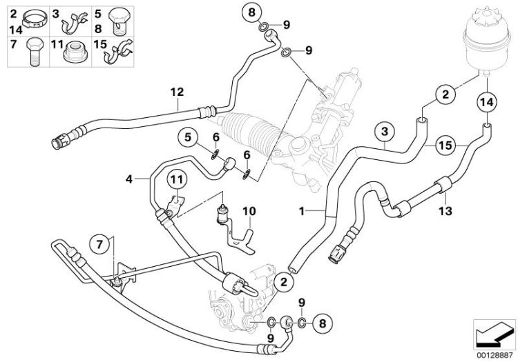 Hydro steering-oil pipes ->47750321438