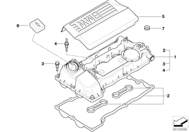 Cylinder head cover ->47608113383